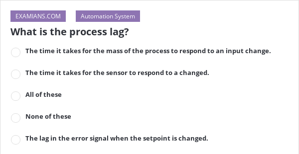 What Is Meant By Process Lag