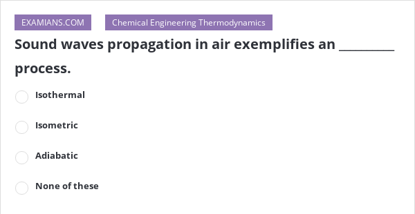 propagation of sound waves in air is an example of