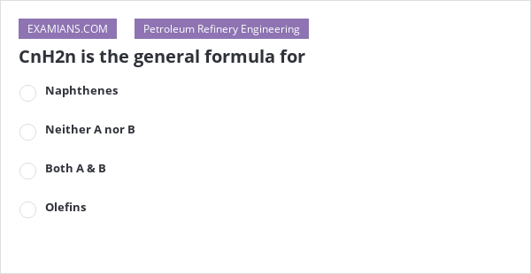general formula of cnh2n