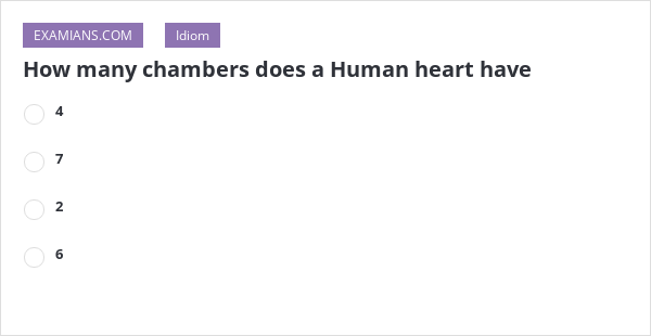 4 how many chambers does the human heart have