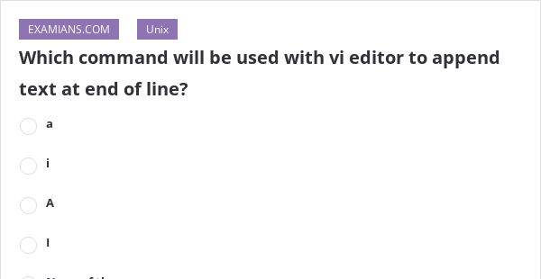 unix command to append text at end of line