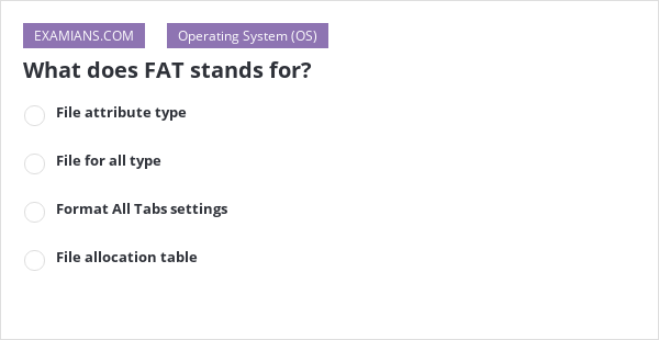 WHAT DOES FAT STAND FOR IN ENGINEERING visual data 8