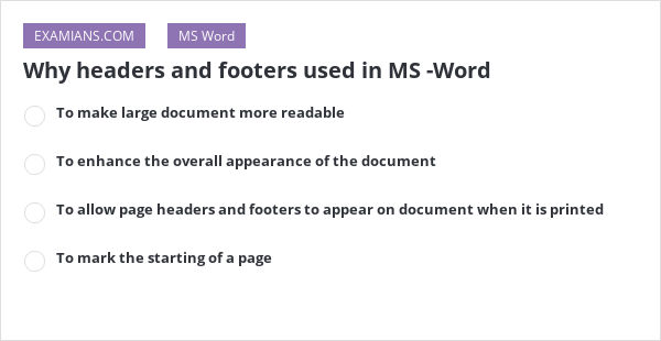 Why Headers And Footers Used In Ms Word Free Word Template