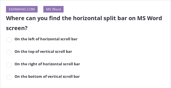 horizontal scroll bar access