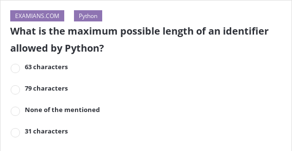 maximum length of identifier in java