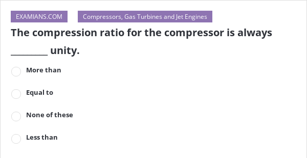 compression ratio of compressor