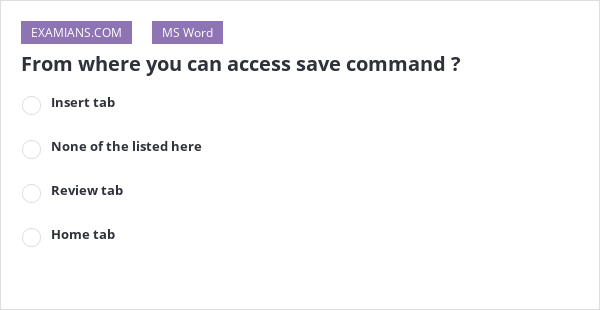From Where You Can Access Save Command EXAMIANS from-where-you-can-access-save-command-examians