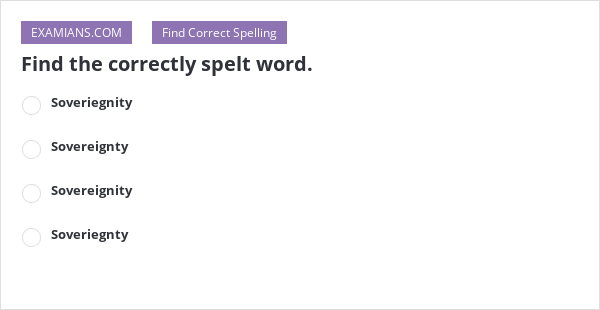 find-the-correctly-spelt-word-examians