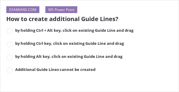 How to create additional Guide Lines? | EXAMIANS