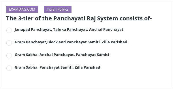 What Is The Three Tier System Of Panchayati Raj