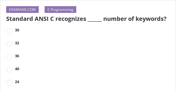 standard ansi c