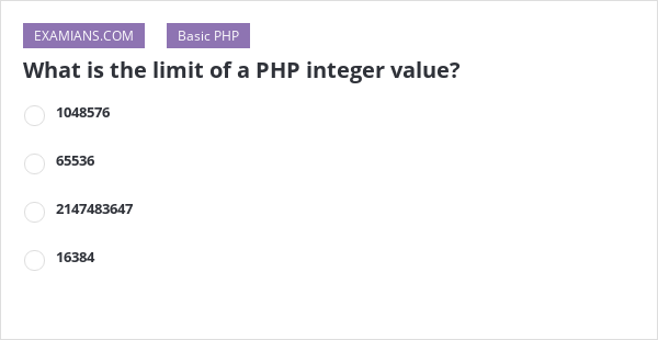 php integer limit