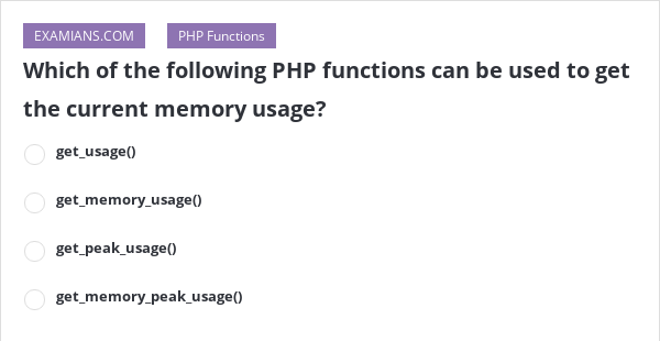 php get current memory usage