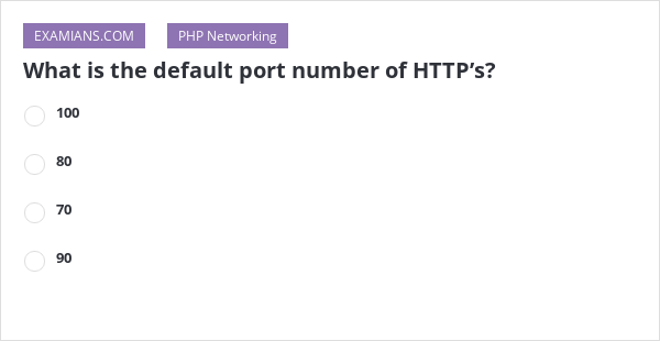 default port no for https