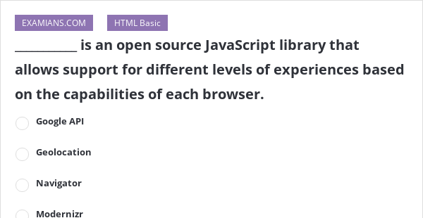 is an open source JavaScript library that allows support for different ...