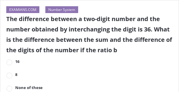 difference between two digit number