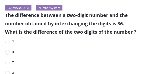 number and digits difference