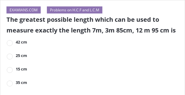 The greatest possible length which can be used to measure exactly the