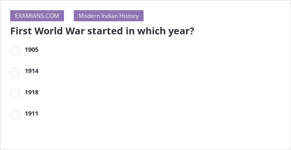 the first world war ended in what year