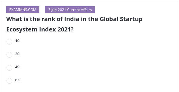 what-is-the-rank-of-india-in-the-global-startup-ecosystem-index-2021