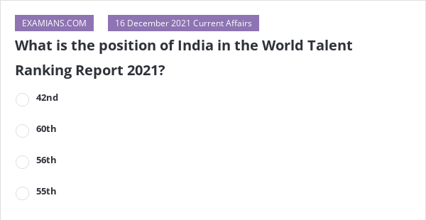 what-is-the-position-of-india-in-the-world-talent-ranking-report-2021