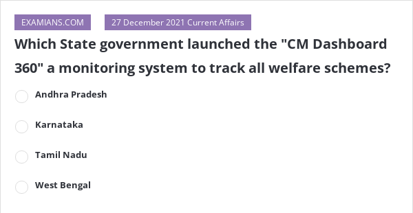 which-state-government-launched-the-cm-dashboard-360-a-monitoring