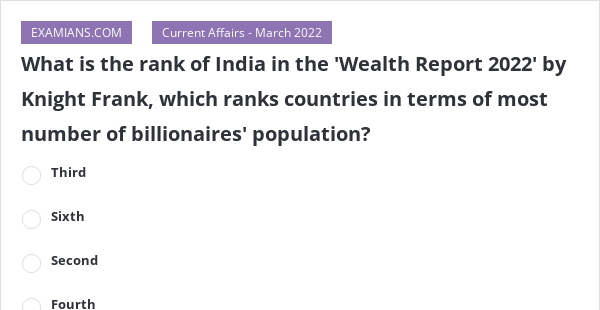 what-is-the-rank-of-india-in-the-wealth-report-2022-by-knight-frank