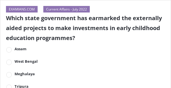 which-state-government-has-earmarked-the-externally-aided-projects-to