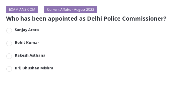 delhi police commissioner name list