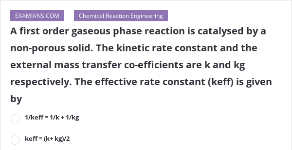 a-first-order-gaseous-phase-reaction-is-catalysed-by-a-non-porous-solid