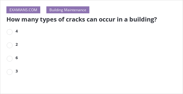 How Many Types Of Cracks Can Occur In A Building